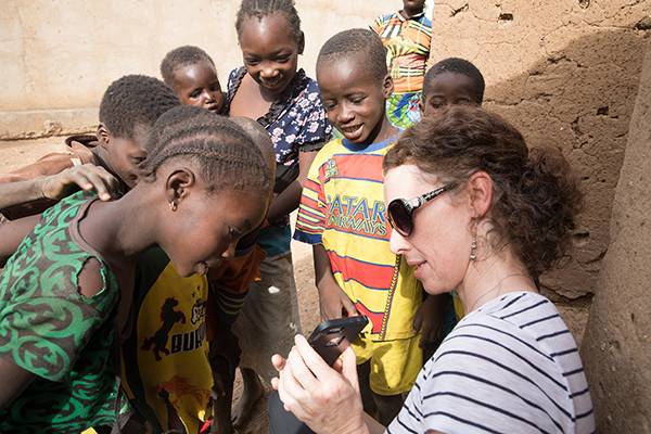 Catherine Zilber with children